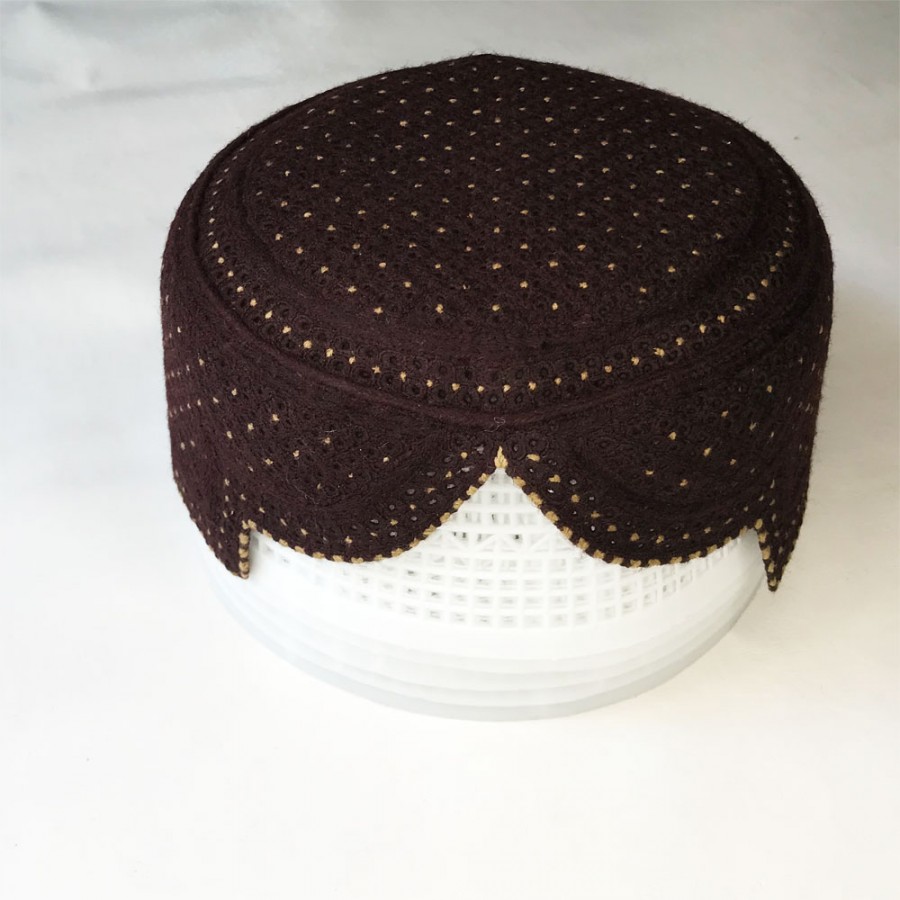 Maroon Rumali Jamali / Zardari Cap or Topi MKC-929